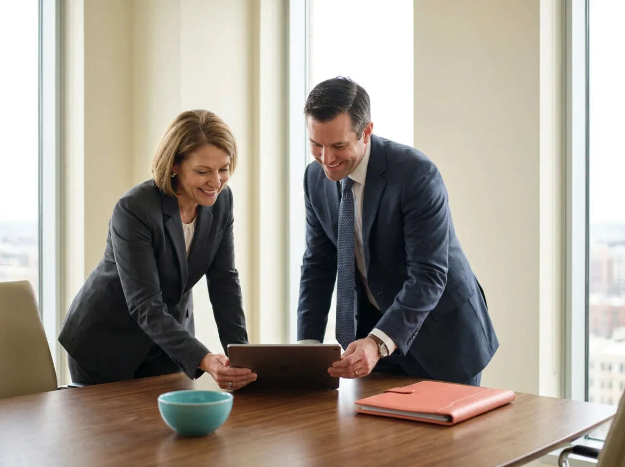 Law firm partners reviewing qualified consultations booked by the UNHOOKED AI marketing engine